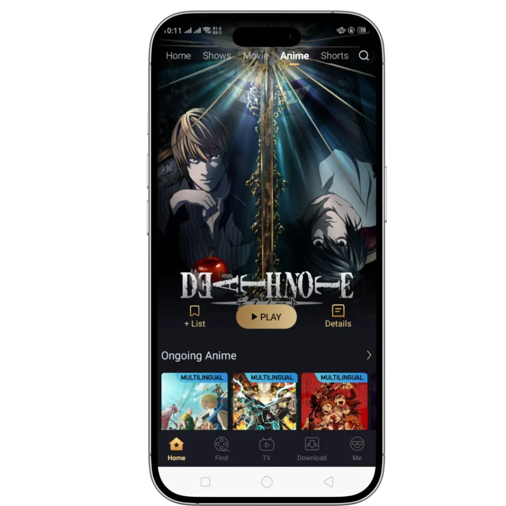 Castle APK latest Android version home screen view
